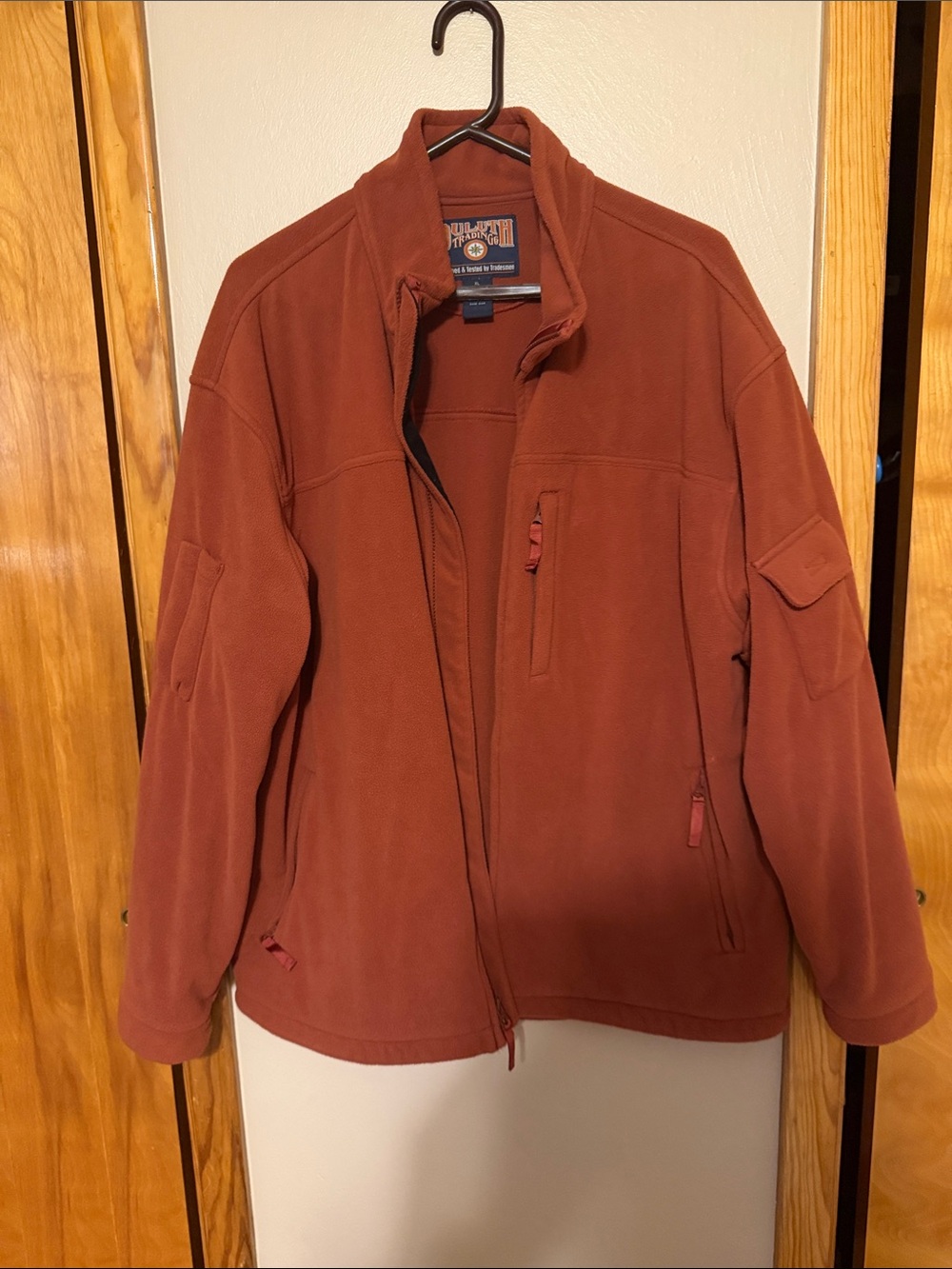 Duluth Trading Co Rust-Colored Lightweight Fleece Jacket